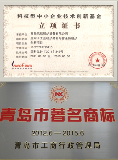青島市著名商標(biāo)、科技型中小企業(yè)技術(shù)創(chuàng)新立項(xiàng)基金