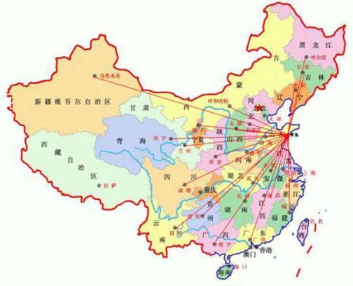 凱能鍋爐公司國(guó)內(nèi)銷售區(qū)域